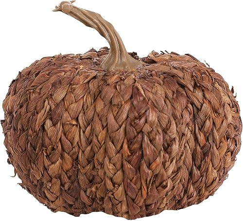 Miniatura 6 de Fun Costumes Decoración interior tejida de Halloween de calabaza de cáscara de maíz, exhibición plástica blanca de la mesa de la casa