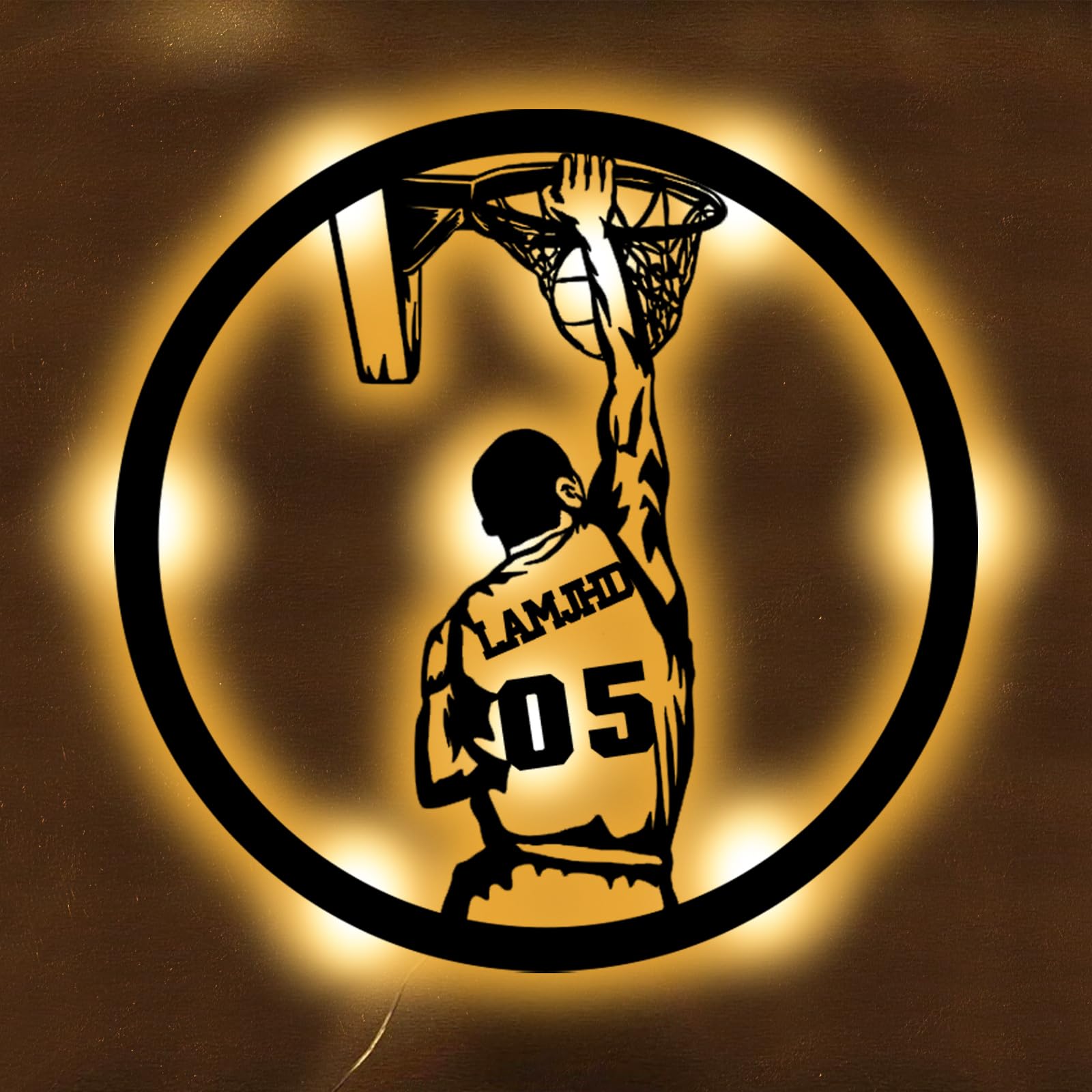 Personalized Basketball Gifts, Custom Basketball Player Neon Signs for Wall Decor Neon Lights, Sports Neon Sign, Dimmable LED Bar Bee Neon Light USB Powered Neon Art Signs