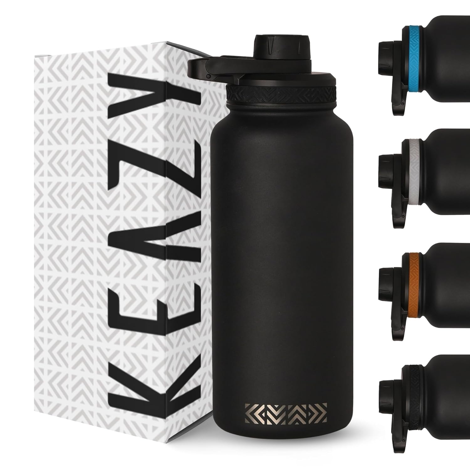 Keazy Stainless Steel Water Bottle 1 Litre Hot and Cold Thermal Flask