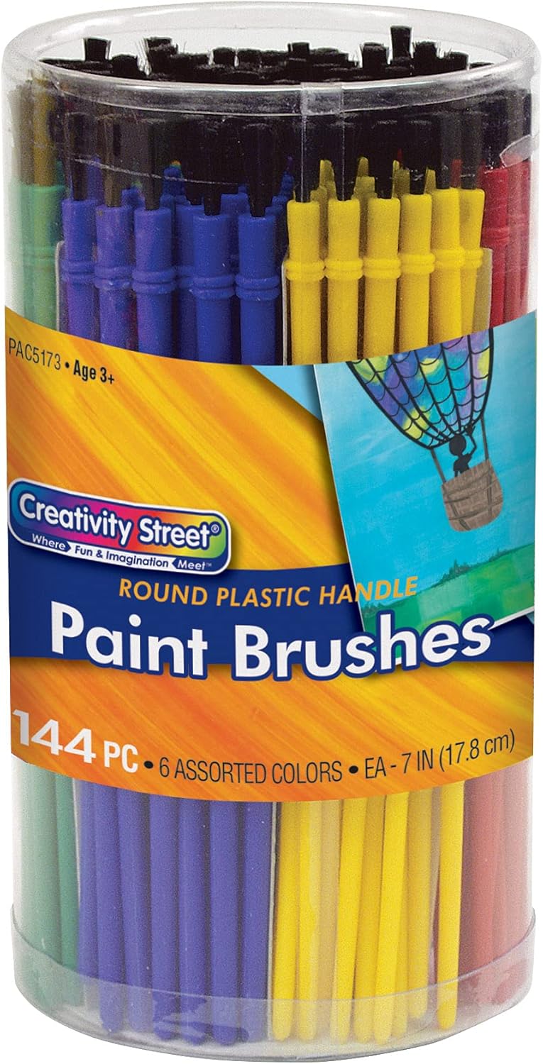Creativity Street Canister of Paint Brushes, Colors may vary : Everything Else