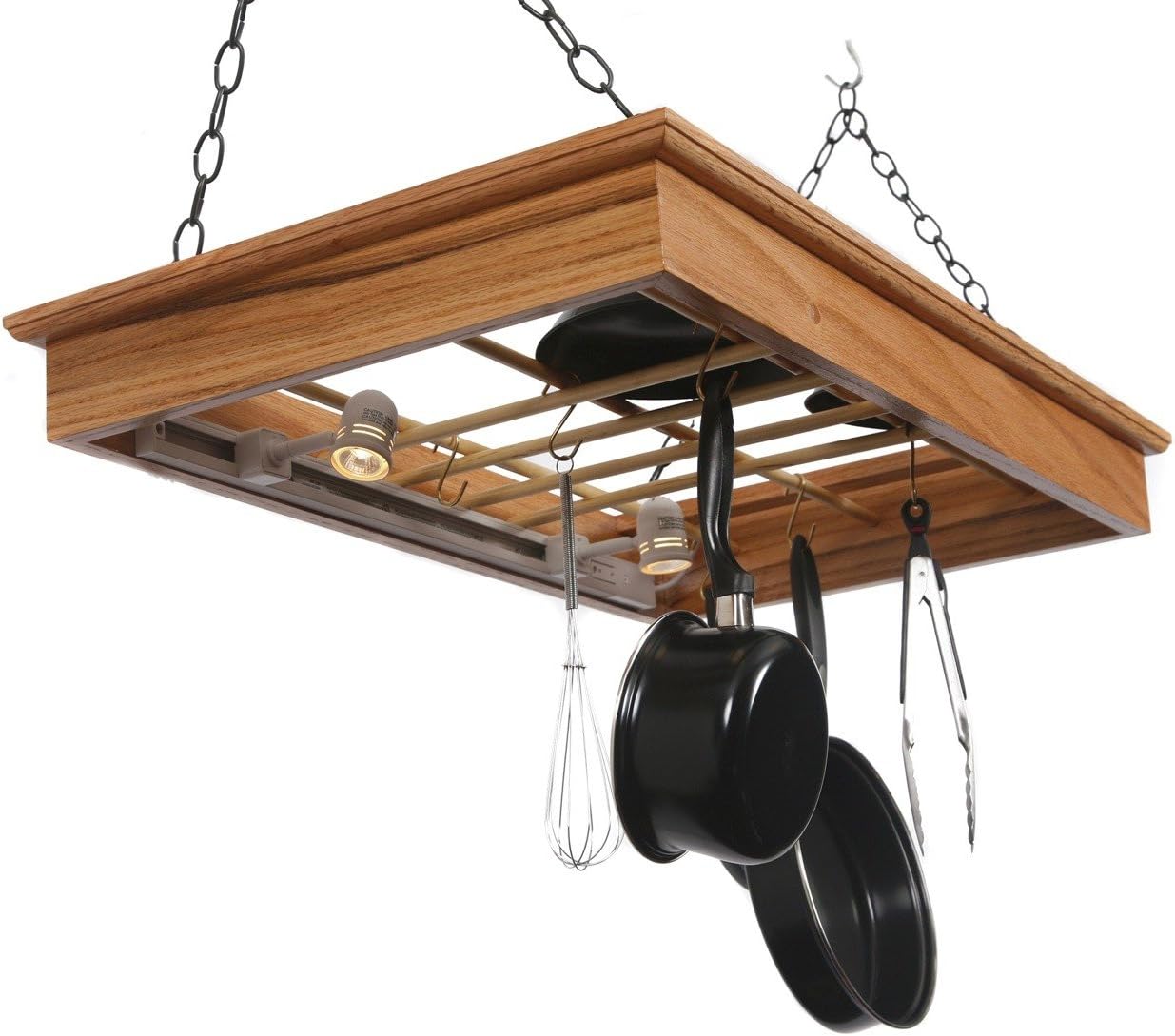 Hanging Pot Rack with Lights