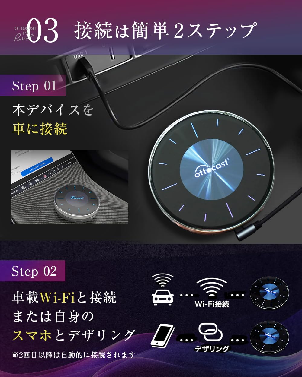 保証有り14オットキャスト Ottocast P カーナビ