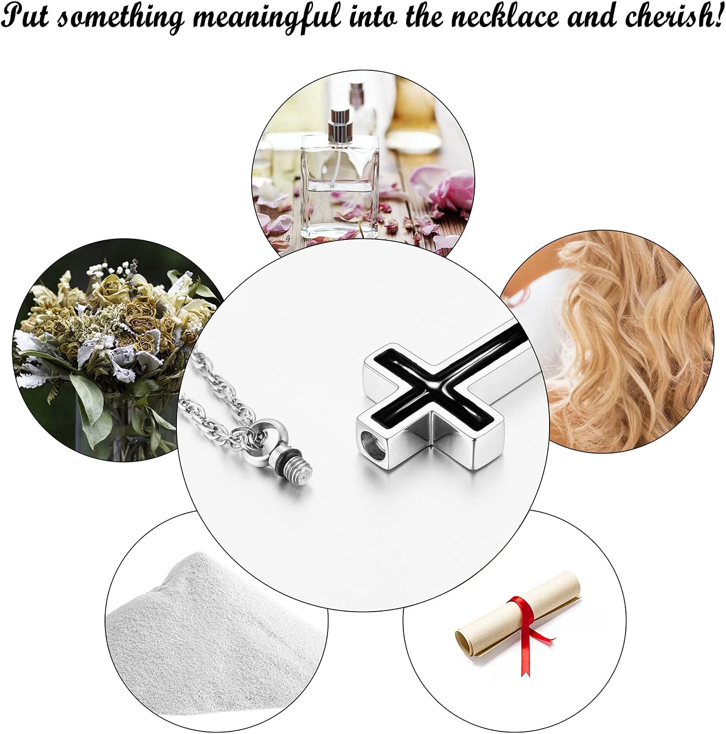 SOITIS Personalized Cylinder Cremation Jewelry for Ashes Custom Urn Necklace for Ashes Stainless Steel Memorial Urn Pendant Necklace - Image 4