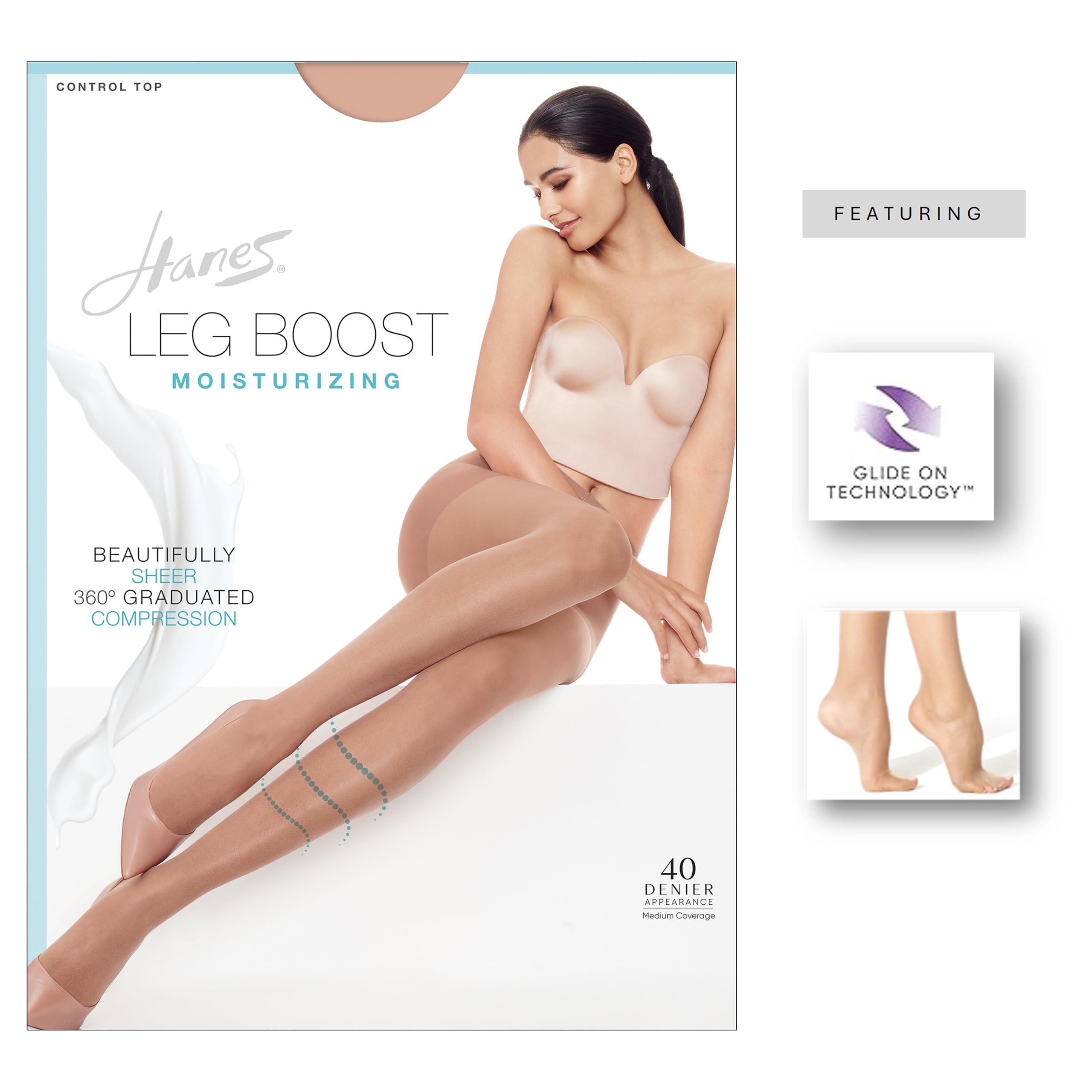 Hanes Women's Leg Boost Moisturizing