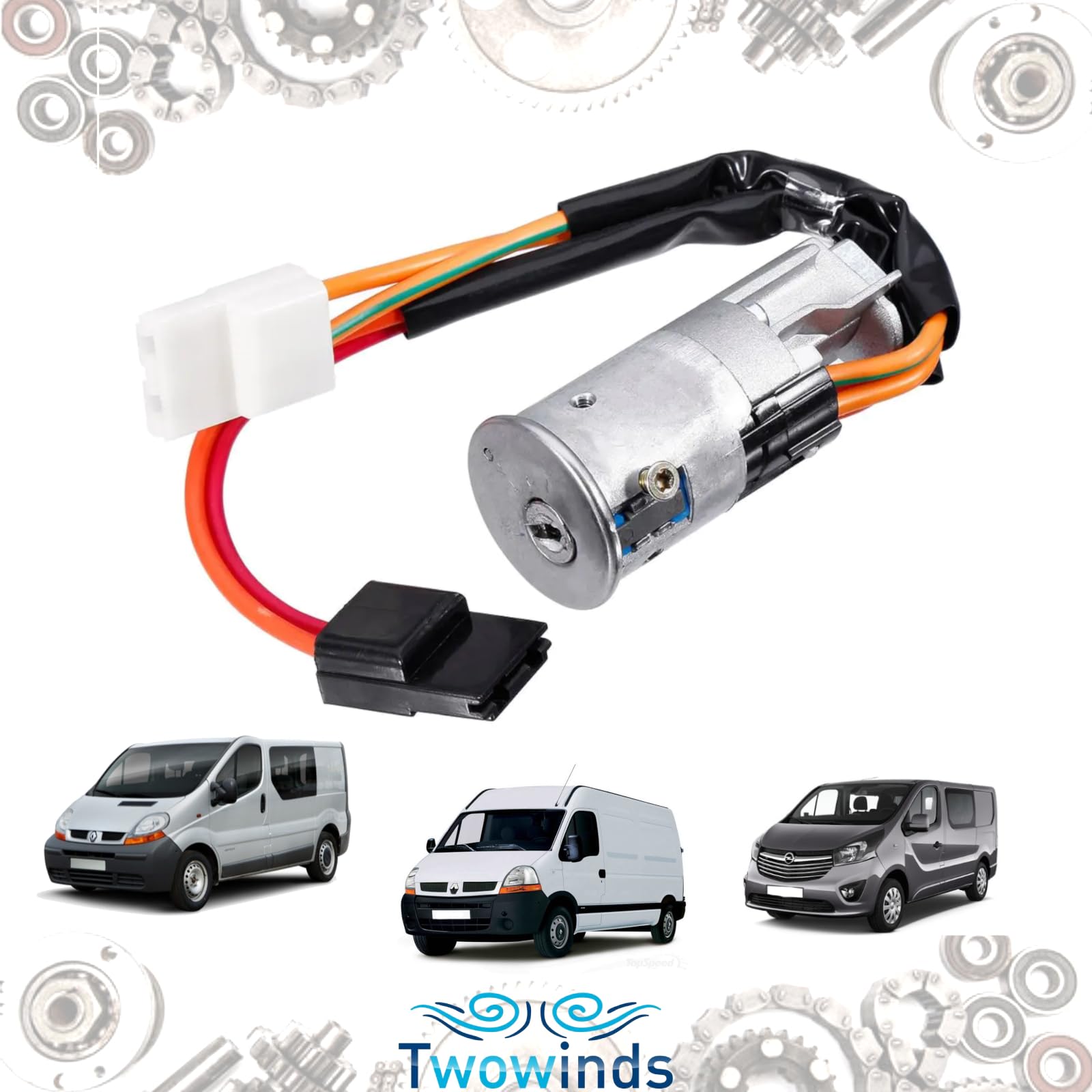YAOPEI Interrupteur Allumage à Barillet Pour Renault Trafic, Opel Vivaro, Nissan Primastar - Avec 2 Clés