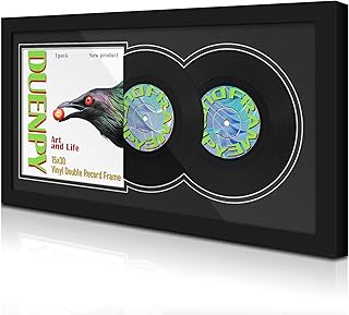 Vinyl Record Display Frame 15.1x30 Inches Display Record Album and 12.5x...