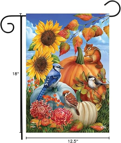 Miniatura 4 de Bandera de jardín de otoño de 18 x 12.5 pulgadas Briarwood Lane