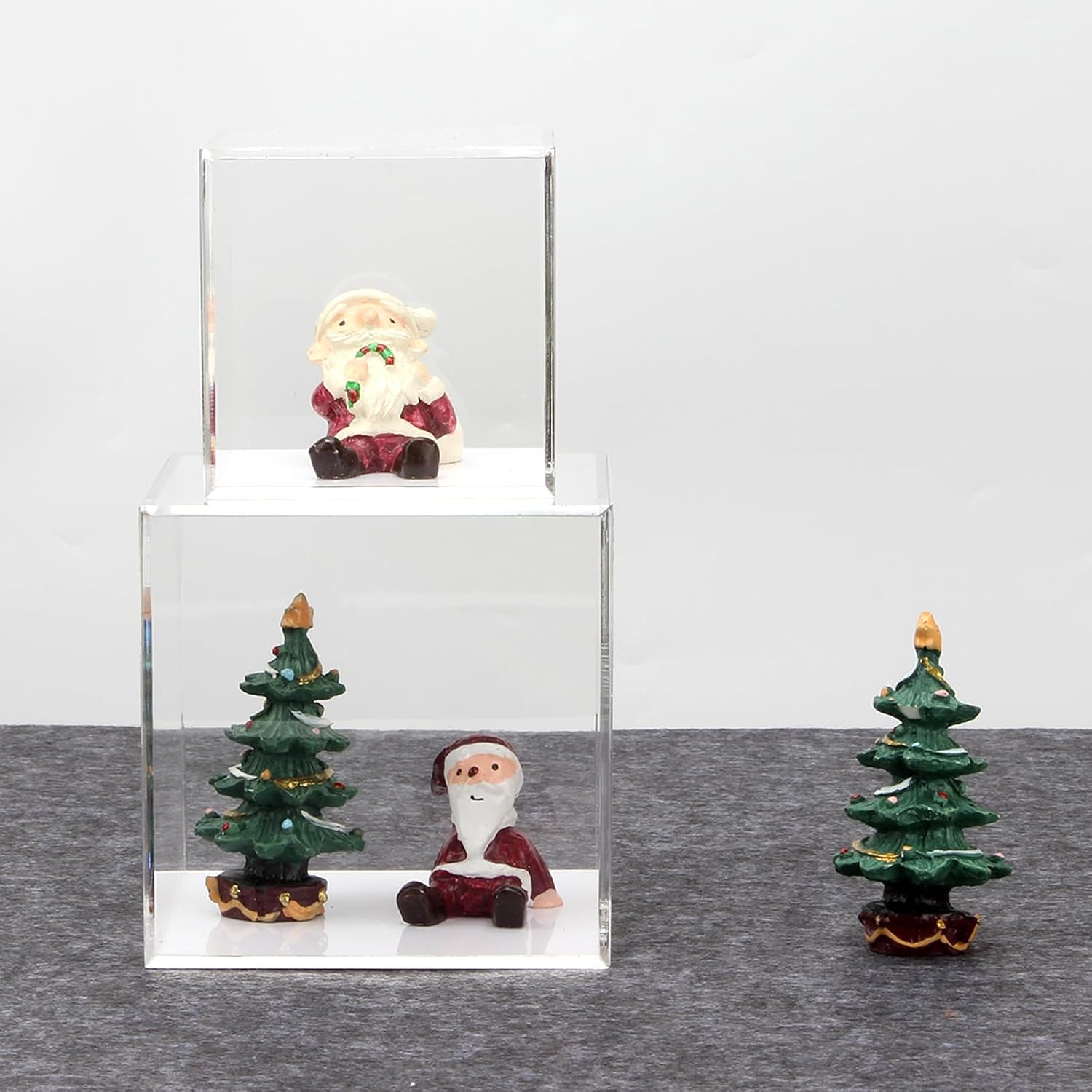 4 Inch Clear Acrylic Square Cube Containers with Lid Storage Boxes image 5