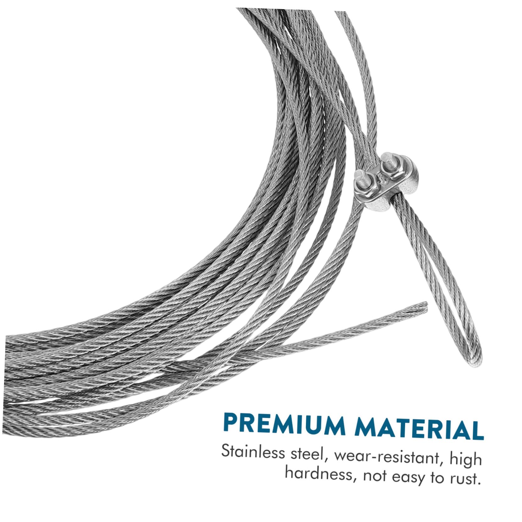 Hemobllo Morsetti per Cavi in Acciaio Clip di Fissaggio Sella U in Filo D'acciaio di Utensili per Cavi di Tensione Funi Metalliche