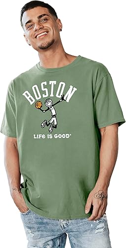 Blue 84 Camiseta con licencia oficial de la NBA Life is Good Ringspun Basketball Jake Team Color