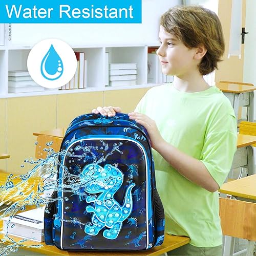 Miniatura 7 de AGSDON 3 mochilas infantiles para niñas y niños, mochila de 16 pulgadas para niños pequeños, mochila escolar preescolar y caja de almuerzo, Uni