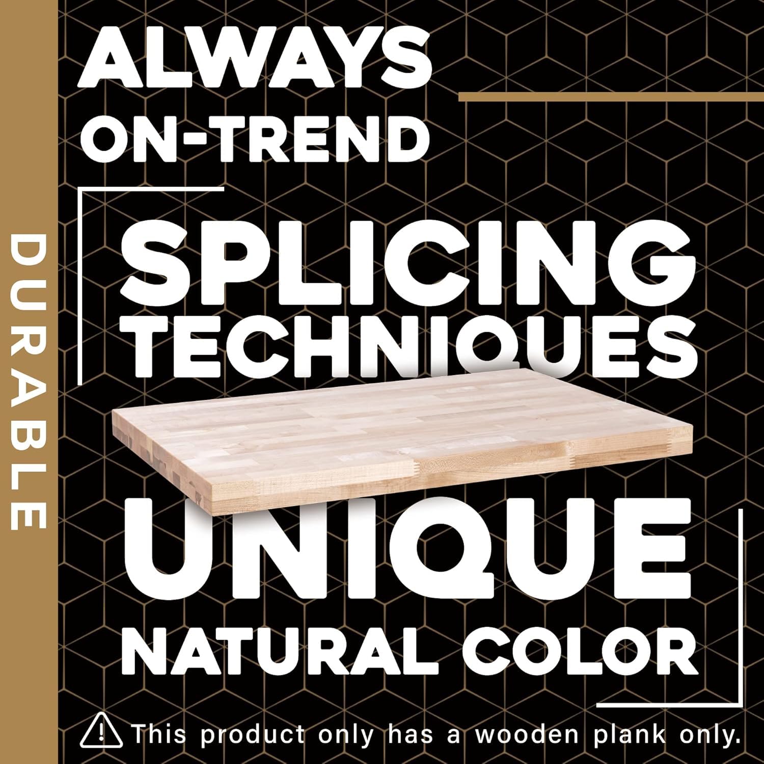 DuraSteel 24x36 Butcher Block Countertop - Maple Solid Wood Workbench for Kitchen, Restaurant, Cabinet, Desk Top, Wood Board, Large Counter Cutting Island Long, Bakery Worktable Dough - Table Top Only