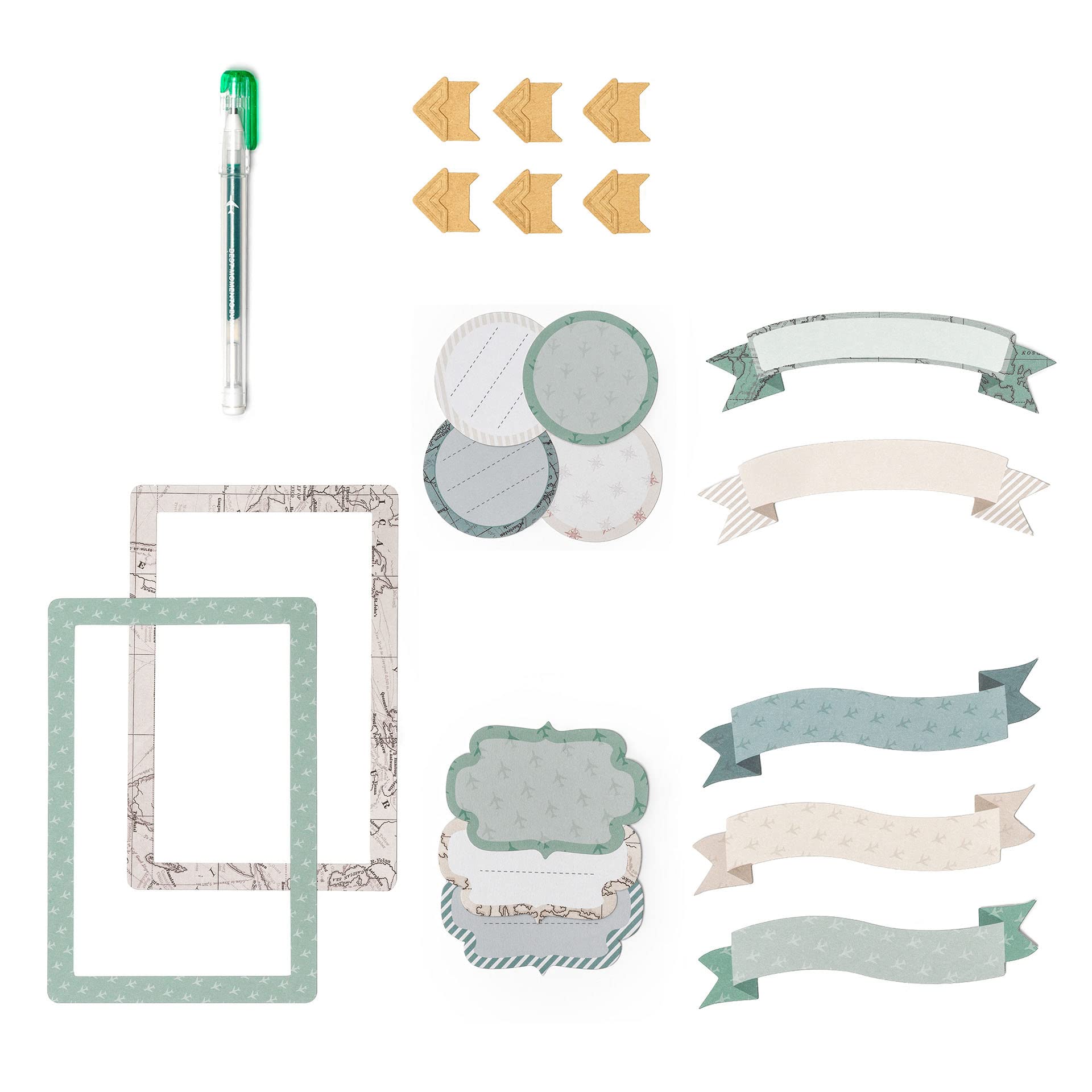 Legami - Álbum de fotos, bricolaje, incluye kit con elementos decorativos, 20 páginas, idea regalo, 23 x 23,5 cm, tema Travel
