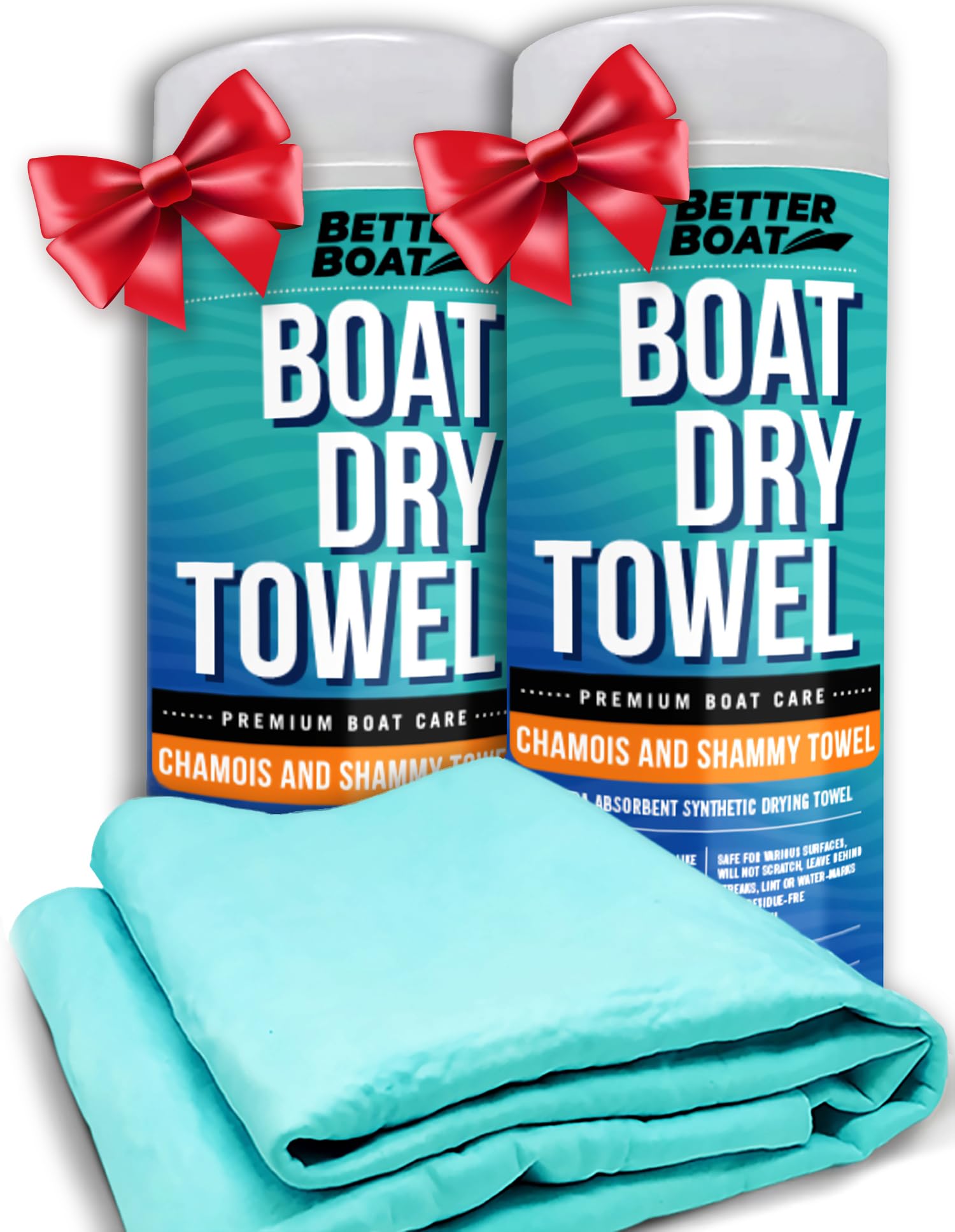 Super Absorbent Towels Drying Chamois Cloth Synthetic Smooth Boat Cooling Towel Shammy Towel for Car Drying Towel Marine Grade Car Towel Cleaning Supplies Wash Chamois Towel Dry PVA Dry 2 PK