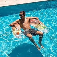 Vista 5 de Poolcandy Rainbow Collection PC6123GRH - Paquete de fiesta con silla de sol de lujo y fideos de piscina jumbo