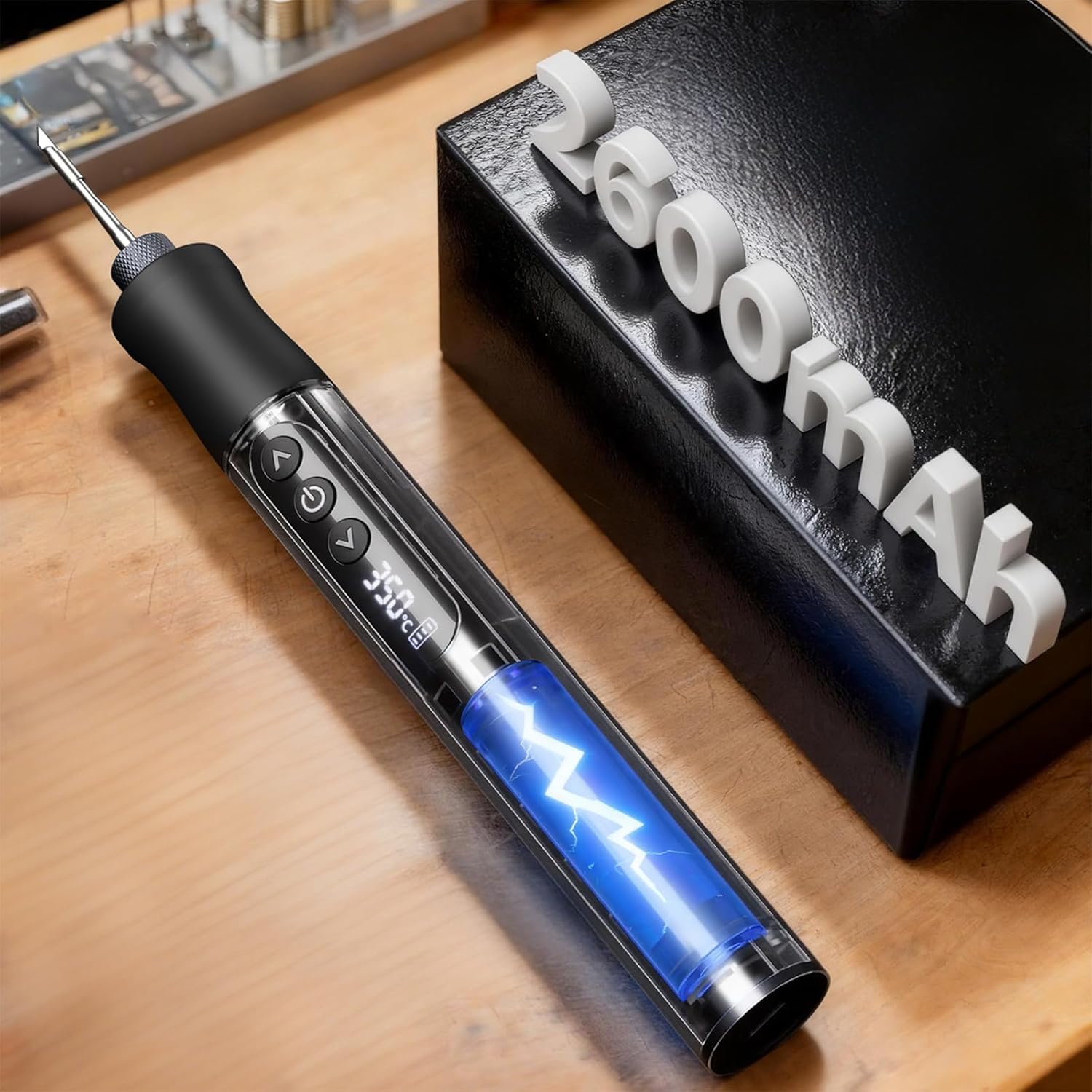 GRENPRO Soldering Iron Kit, Cordless Soldering Iron, 7 Seconds Fast Heating(300°F-1020°F), Auto Sleep, 3 Precision Soldering Tips(C210), 360° Swivel Stand, Soldering Iron for Precision Repair