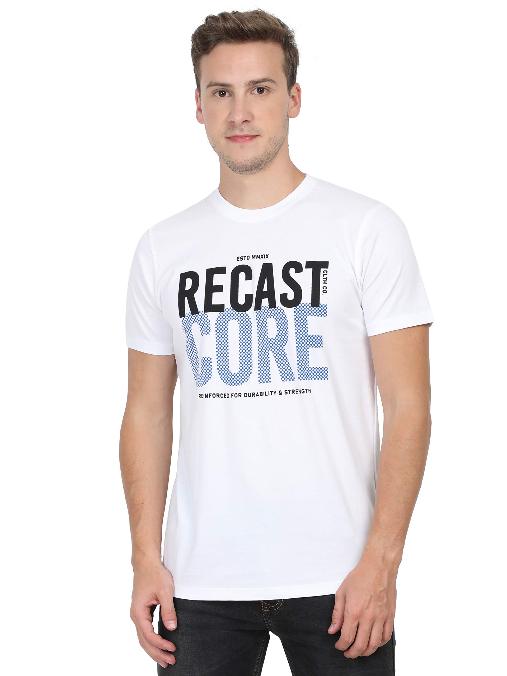 RECAST Men's Printed Regular fit T-Shirt