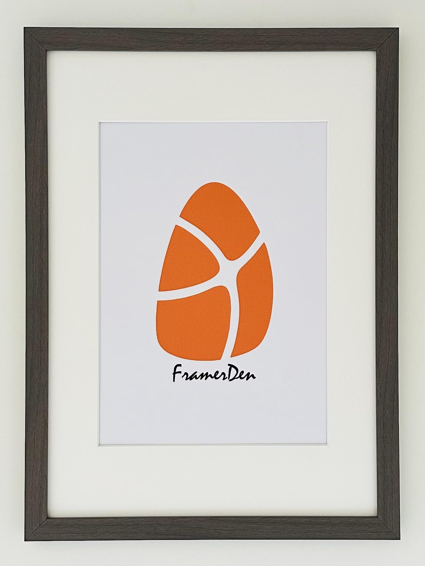 FramerDen® DarkGrey A4 Mount for A5 Rainbow Colours Poster Picture Frame Fits 21x14.85cm Size Poster Photo Artwork Print, Portrait & Landscape Wall Mountable & Tabletop, Perspex Front & MDF Backing