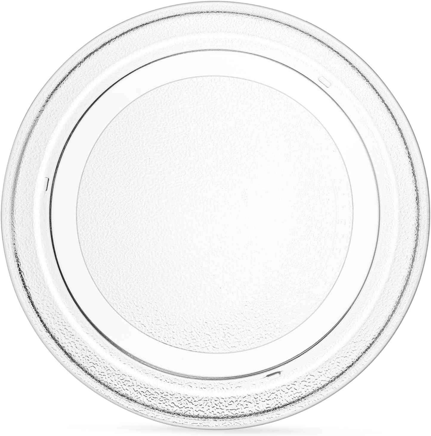 Microwave Glass Turntable Plate 25.5cm Flat Bottom White