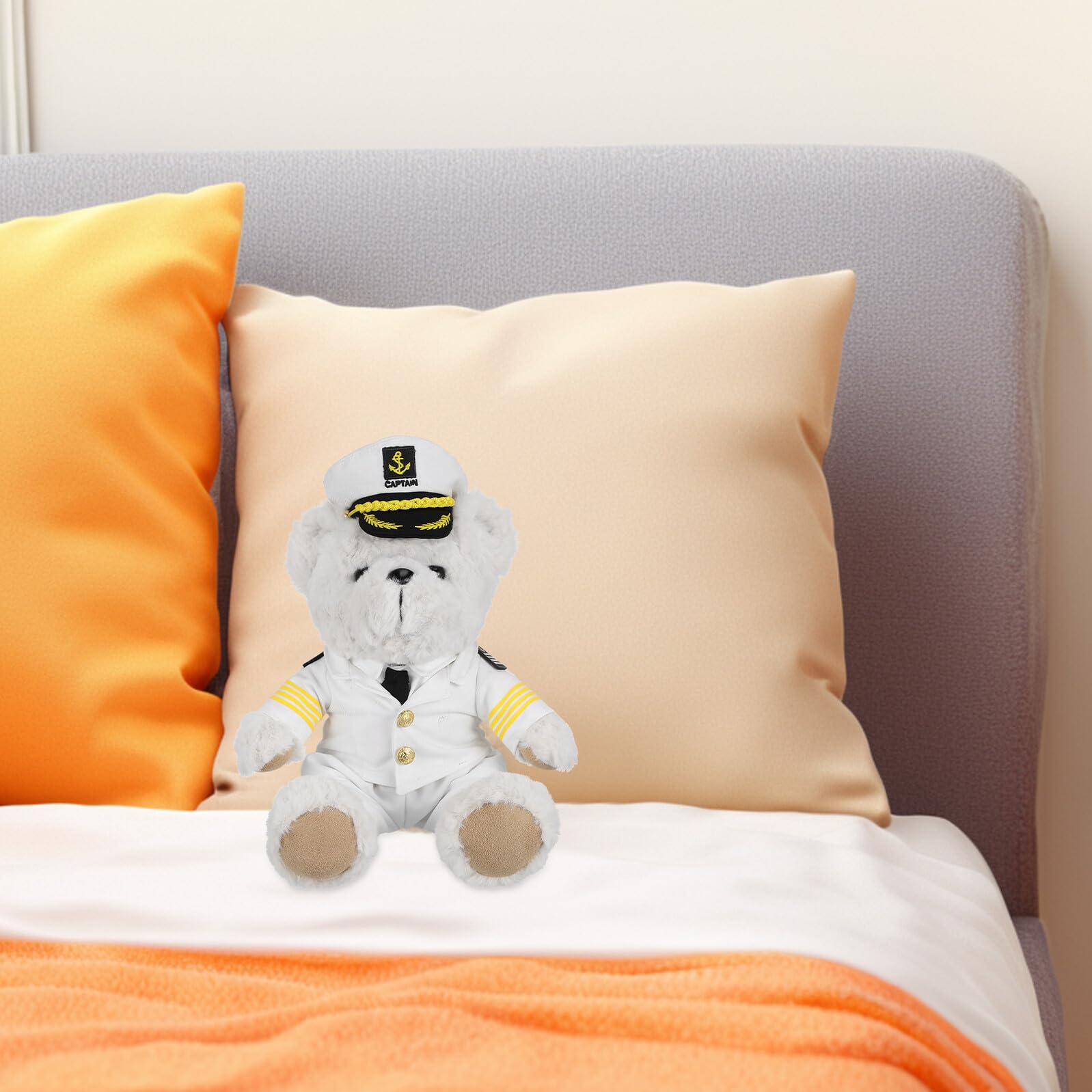 Orsetto di Peluche Morbido e Confortevole in Peluche Beige Cotone Pp, Uso Versatile per Decorazioni Festive e Feste Natalizie, Giocattolo Creativo e Unico