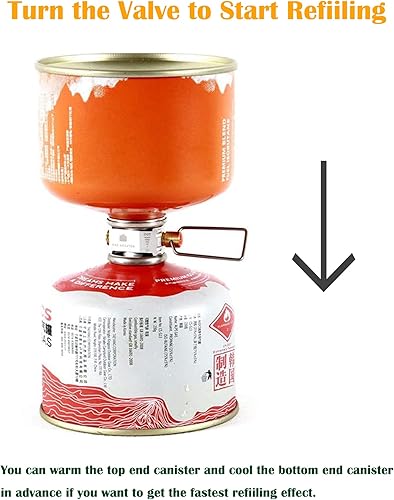 Miniatura 4 de COYAVIC Gas Refill Adapter, Butane Isobutane Propane Gas Fuel Canister Saver, Two-Way EN417 Lindal Valve Canister Shifter, Portable Outdoor