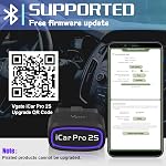 Vgate iCar Pro 2S Bluetooth 5.2 Outil de Scan OBD2 pour iPhone, Android et Windows