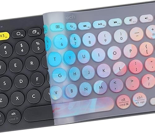 Miniatura 6 de Funda de teclado colorida para Logitech K380 Pebble teclado Bluetooth multidispositivoteclas de guijarro Logitech 2 K380sLogitech K380 teclado