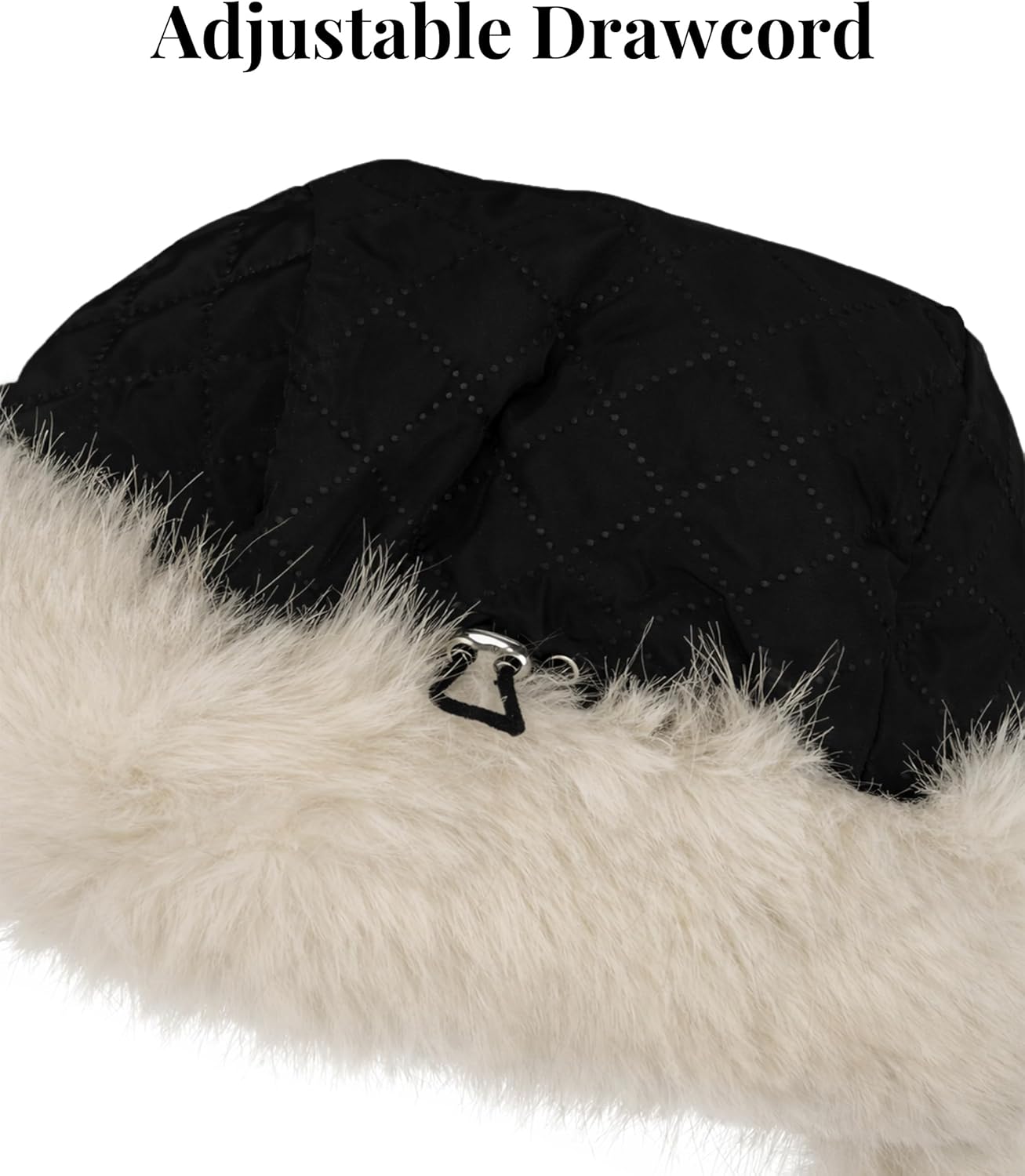 Faux Fur Fluffy Trapper Hat for Women – Winter Warm Russian Ushanka Hat with Ear Flaps - Image 4