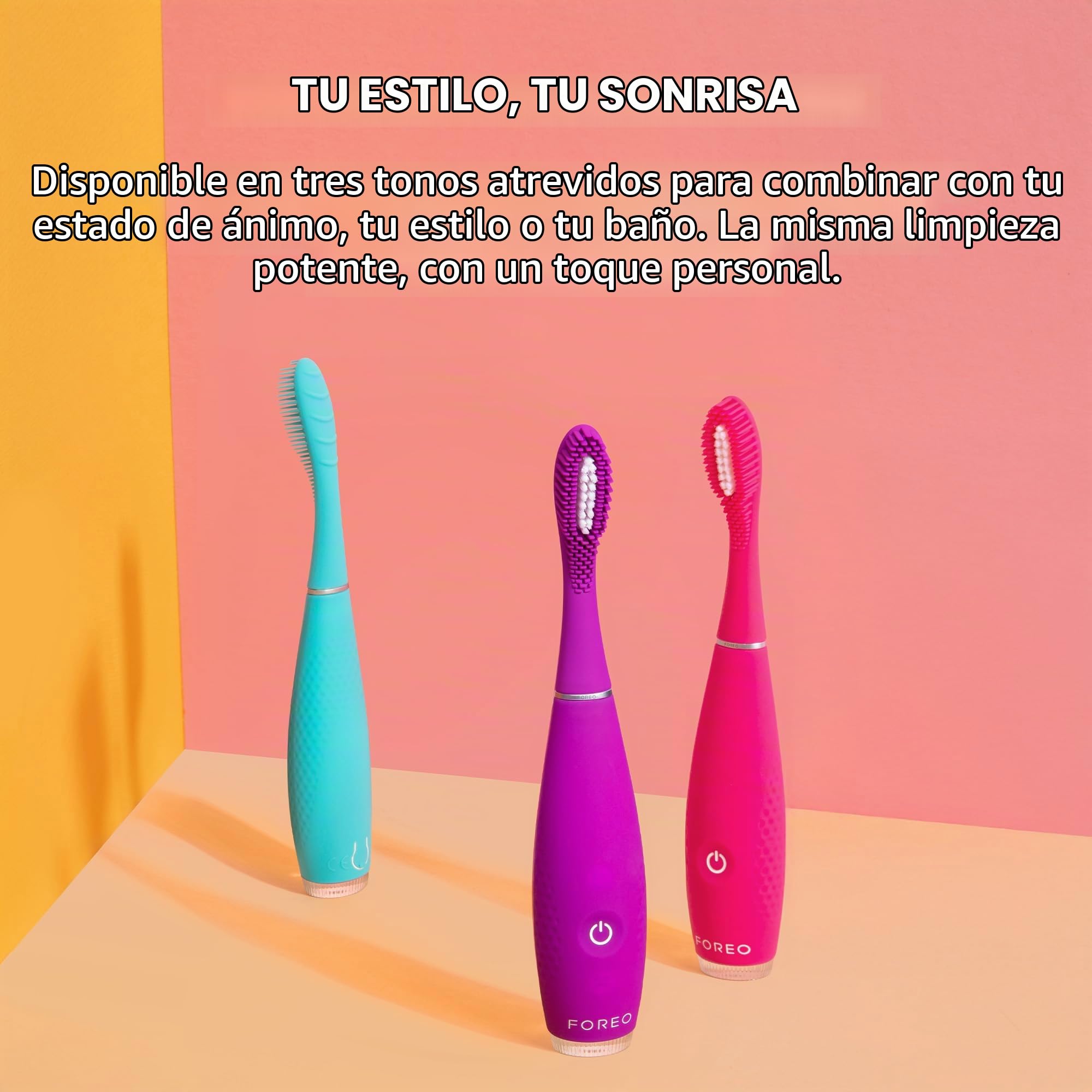 FOREO ISSA 4 Smile cepillo de dientes sónico compacto, portátil, con cabezal híbrido 4 en 1, silicona suave, limpieza dental, batería USB 265 días, recambio cada 6 meses