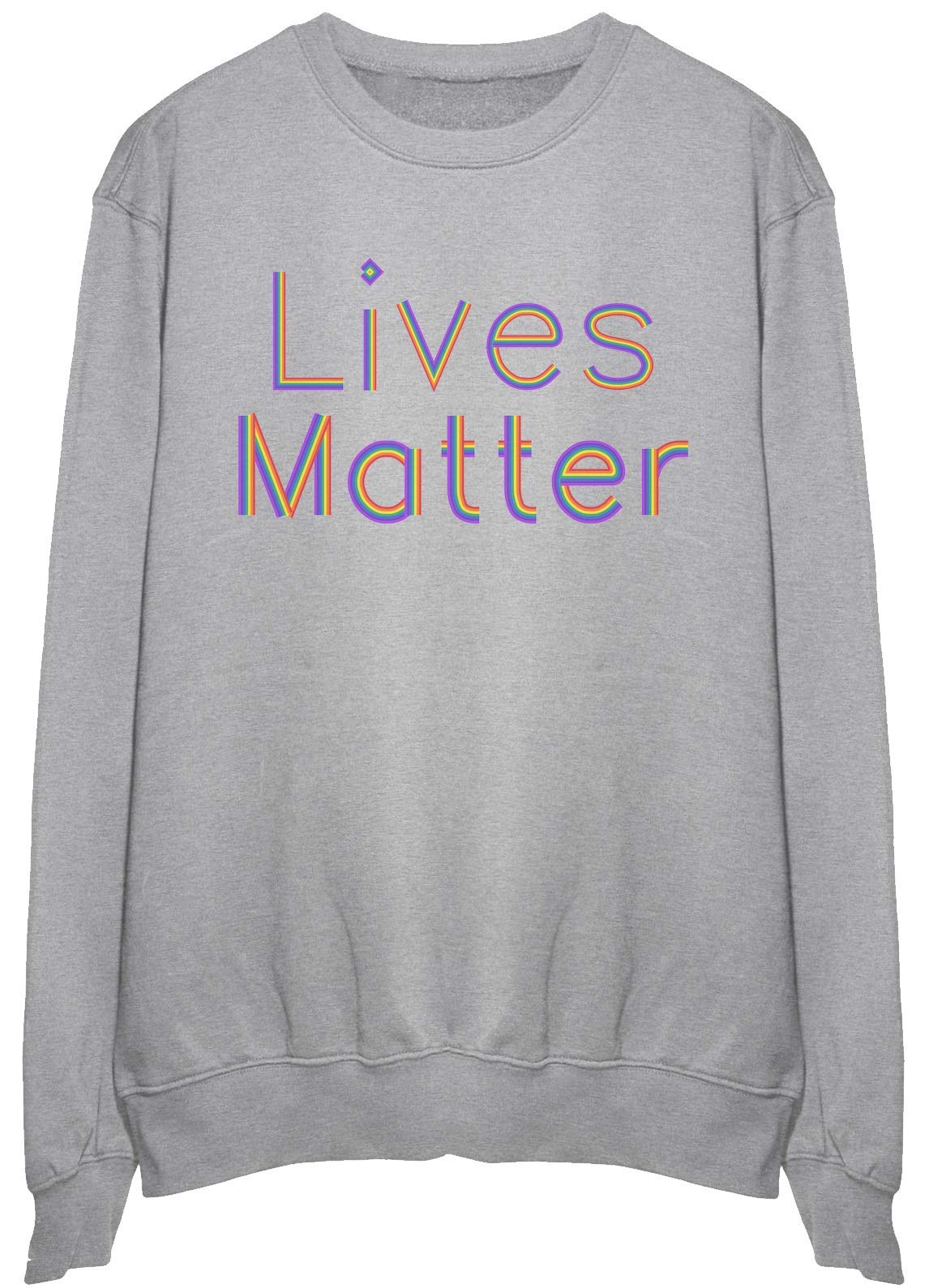 Sweatshirt Lives Matter Pullover Large avec Coupe Oversize et Maille Douce