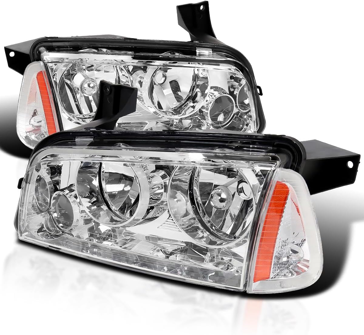 SPEC-D TUNING2LCLH-CHG05-ABM Chrome Headlight (2 Piece Euro)