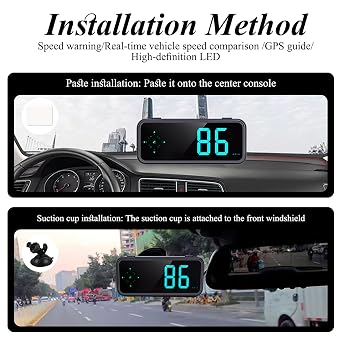 GPS Digital Speedometer for Car MPH, Universal HUD Speed Meter with LED Large Font, Plug Play for Car Truck Motor SUV Golf Cart All Vehicles (2 Pack Digital Speedometer (New+Colorful))
