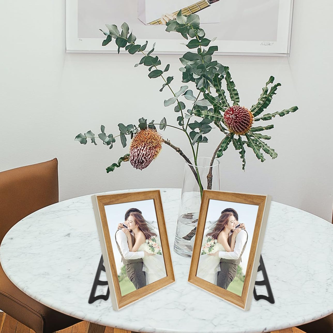 50pcs Display Racks Sturdy Desktop Organizer for Artwork and Photo Frames Trapezoid Brackets for Use Prevents Slipping for Daily Needs