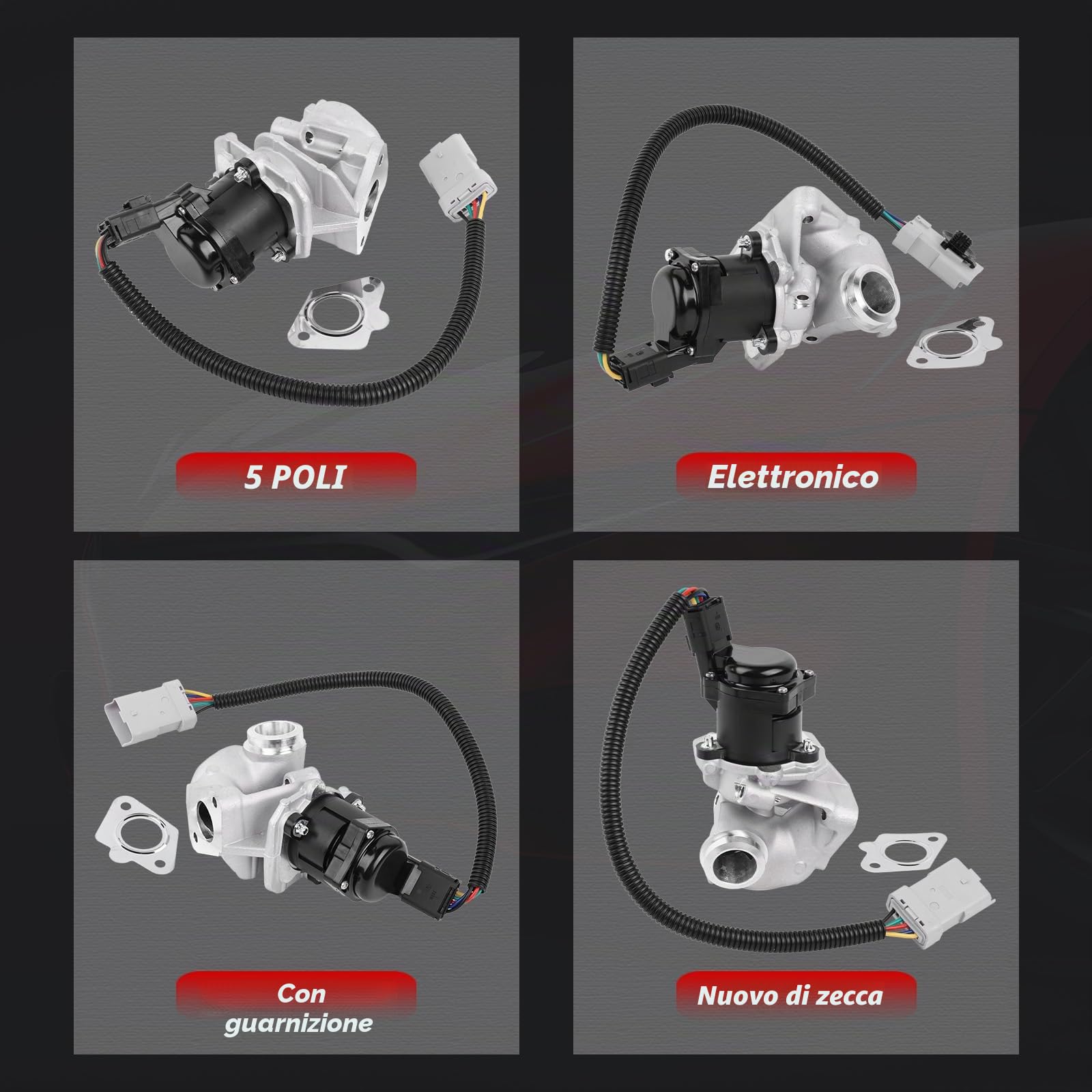 Valvola EGR Flydida con guarnizione in argento, adatta per Focus, C-max, Focus II (DA_), C30, S40 II, V50 1.6 D 1.6TDCI Accessori auto Codice articolo 1254382 1229960 1353152 1748265 1748264 1313847