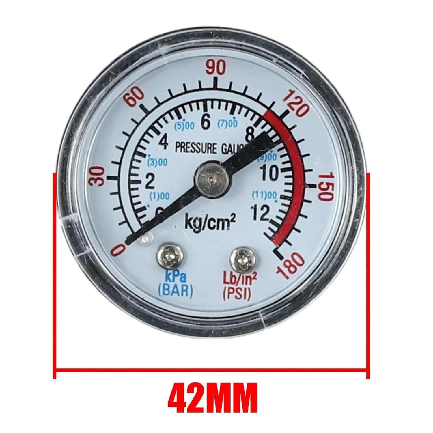 Vacuum Pressure Gauge, Air Compressor Pressure Gauge Pneumatic Hydraulic Fluid Gauges Temp Compensation