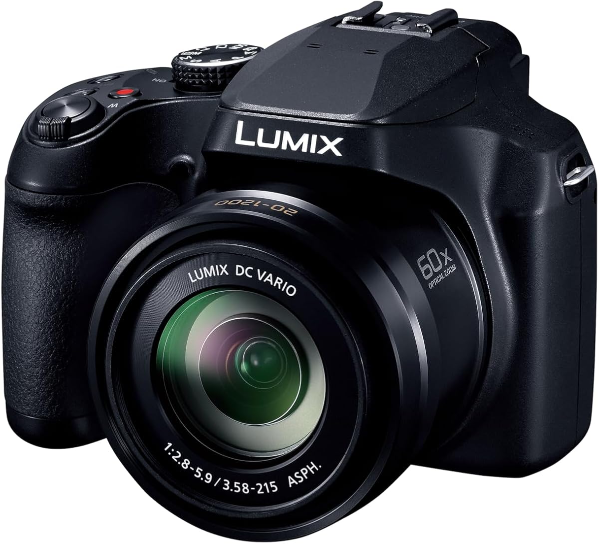 Panasonic LUMIX FZ80D/FZ85D Cámara compacta con lente de zoom de 20-1200 mm, cámara digital de apuntar y disparar con grabación de vídeo/fotos 4K y estabilizador de imagen óptico potente (negro)