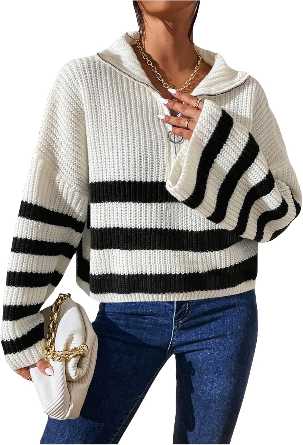 トップス HYKE STRIPED BELL SLEEVE SWEATER HYKE新品⭐️完売ボーダーSTRIPED BELL SLEEVE SWEATER - メルカリ