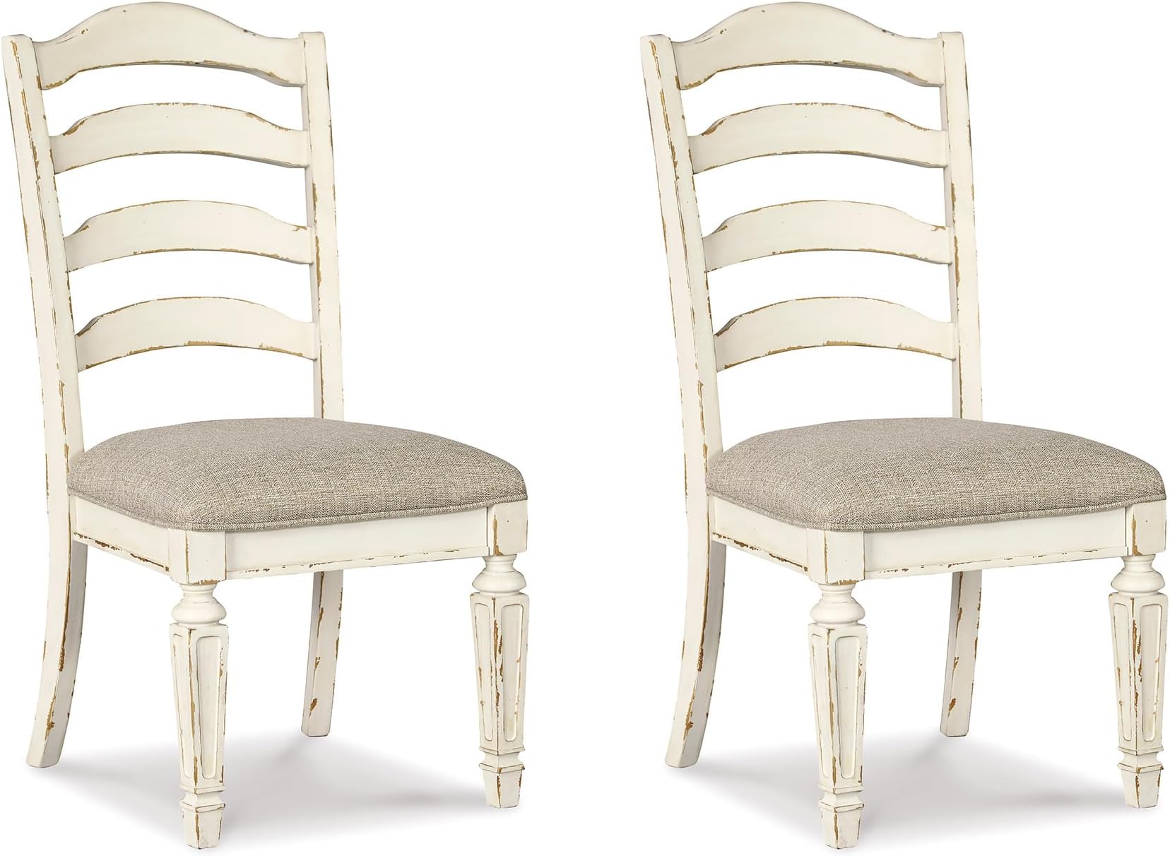 Signature Design by Ashley Realyn Wood Dining Chairs Set of 2, White