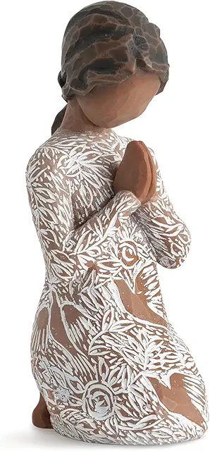 Willow Tree Prayer of Peace Figurine - Dark Skin & Hair, Prayers & Promises