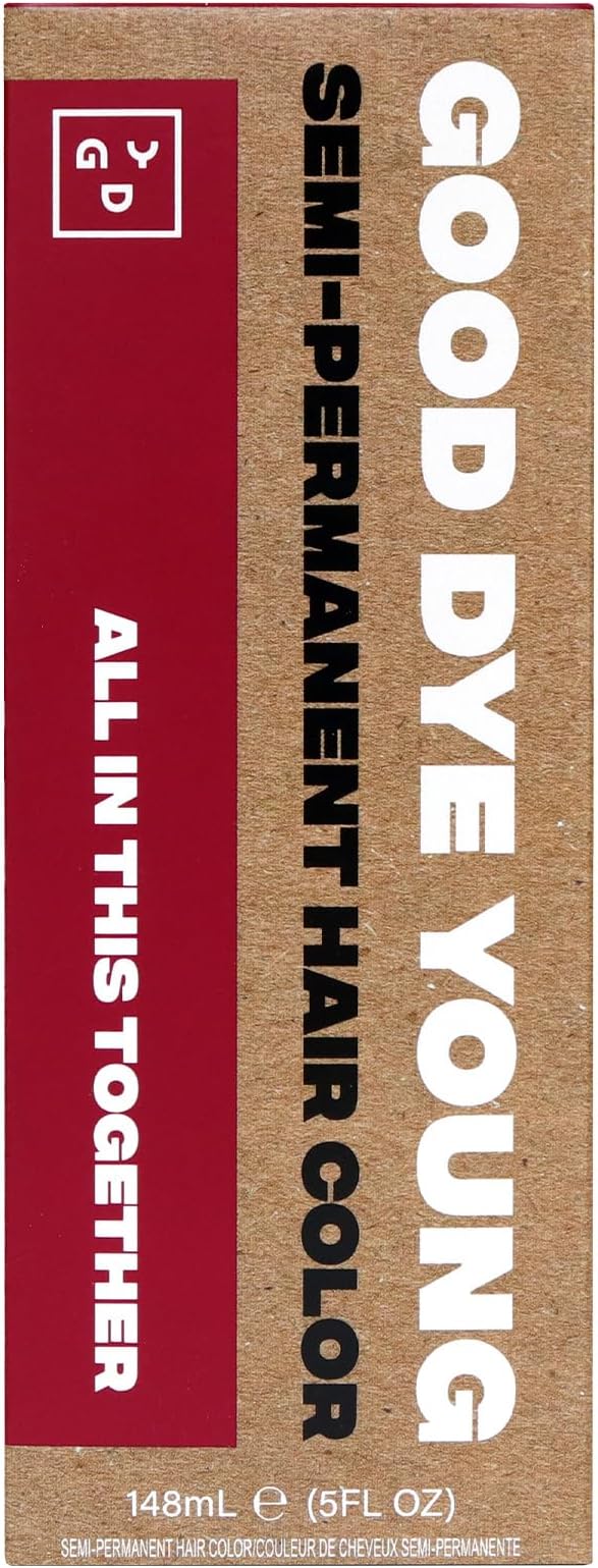 Semi-Permanent Hair Color, Vegan and Cruelty-Free Red Hair Dye, Last up to 24 Washes, Non-Damaging Conditioning Hair Color (5FL OZ, All in This Together)
