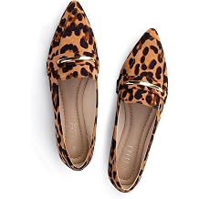 MUSSHOE Loafers for Women Pointed Toe Dressy Gold Bit Flats, Suede BusinessCasual Slip On Shoes for Office Work,Interview & Teacher