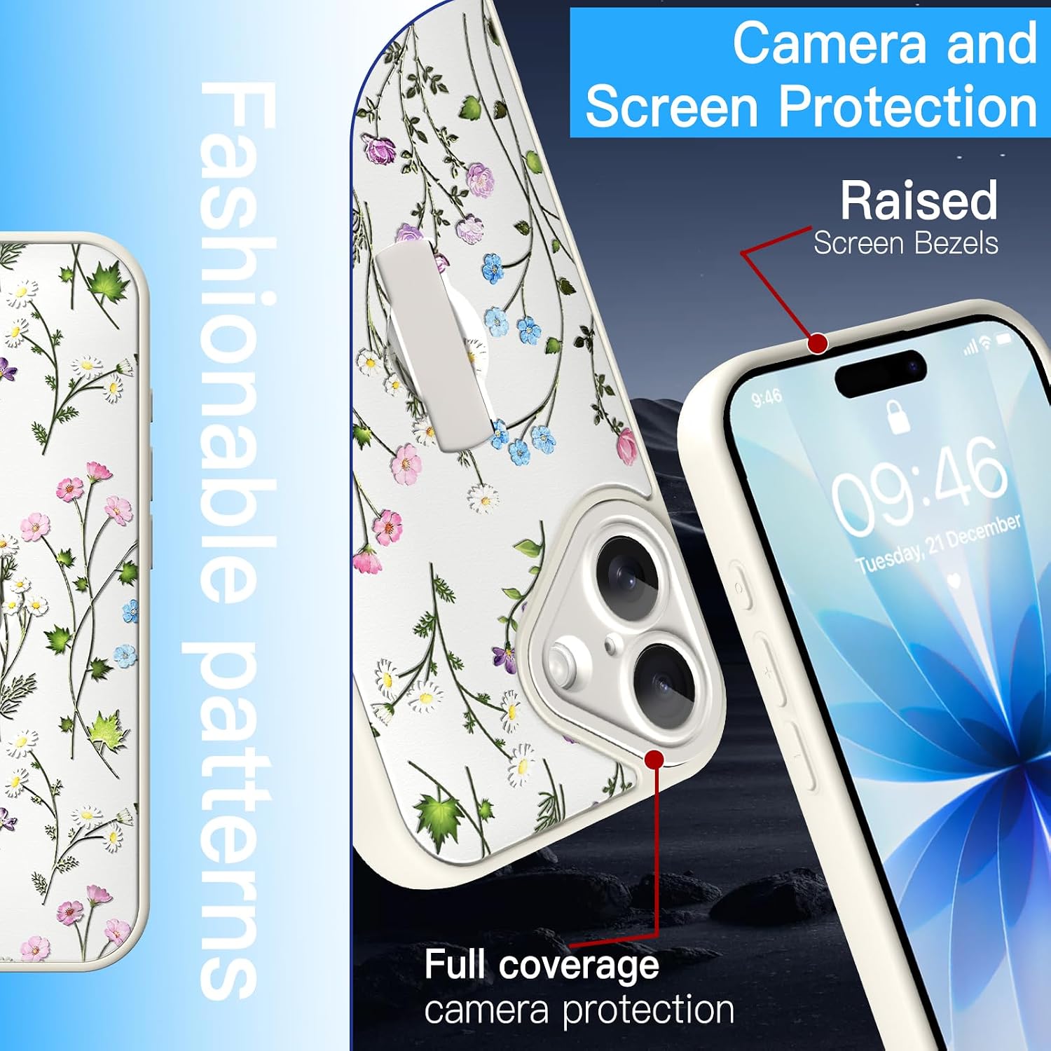 3D for iPhone 17 Case with Finger Hand Strap Kickstand image 4