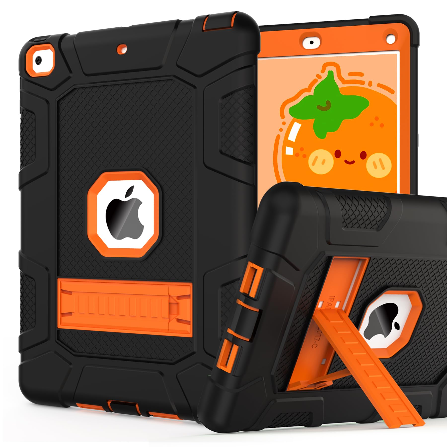 for iPad 6th/5th Generation Case, iPad Air 2 Case 9.7 Inch, [3-in-1] Heavy Duty Shockproof Rugged Protective Cover with Kickstand for A1893 A1954 A1822 A1823 A1566 A1567, Black — Amazon image 9