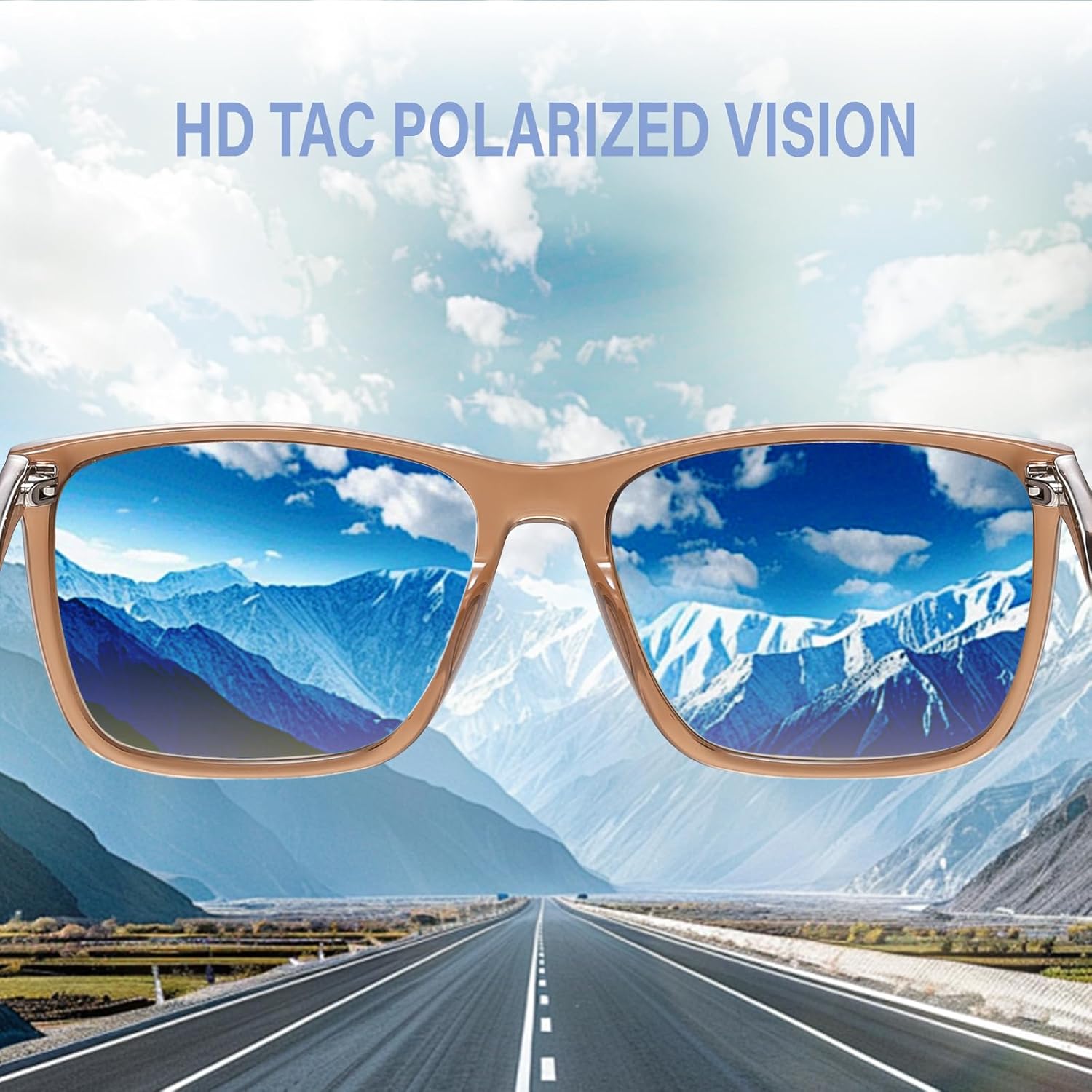 DUCO Sunglasses Men Polarized UV400 Protection Mens Sun Glasses Fashion Trendy Retro Square Lenses Shades Acetate Frame1235 - Image 3