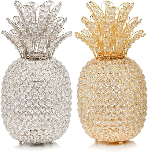 Miniatura 3 de Modern Day Accents 5746 Pina MD Cristal Piña plateada, decoración del hogar, decoración de cocina, decoración de entrada, decoración de piña,