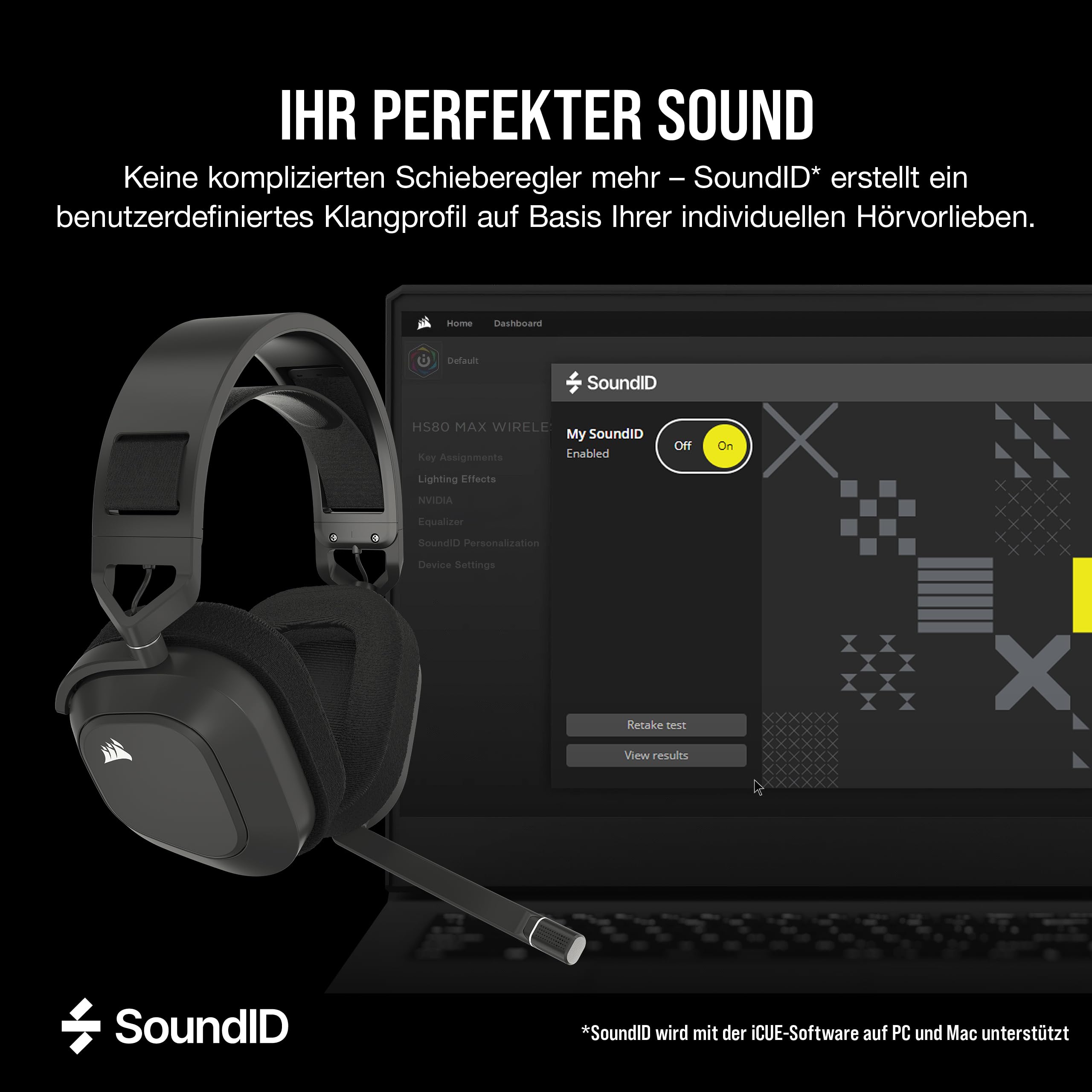 CORSAIR HS80 MAX WIRELESS Multiplattform-Gaming-Headset Mit Bluetooth – Dolby Atmos – Omnidirektionales Mikrofon – iCUE-Kompatibel – PC, Mac, PS5, PS4, Switch, Mobil – Stahlgrau