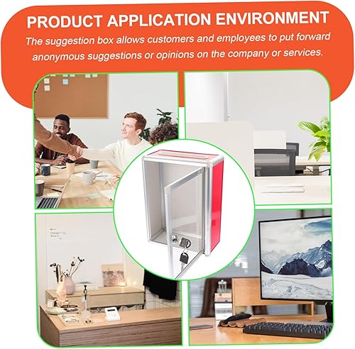 Miniatura 5 de Abaodam Caja de sugerencias de caja de almacenamiento decorativos para suministros de oficina, organizador de suministros de oficina, contenedores