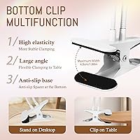 Vista 36 de AORAEM Lámpara LED UV para uñas: lámpara U V de cuello de cisne de doble cabeza para uñas de gel, luz LED de curación flash con 6 lupas para el Negro