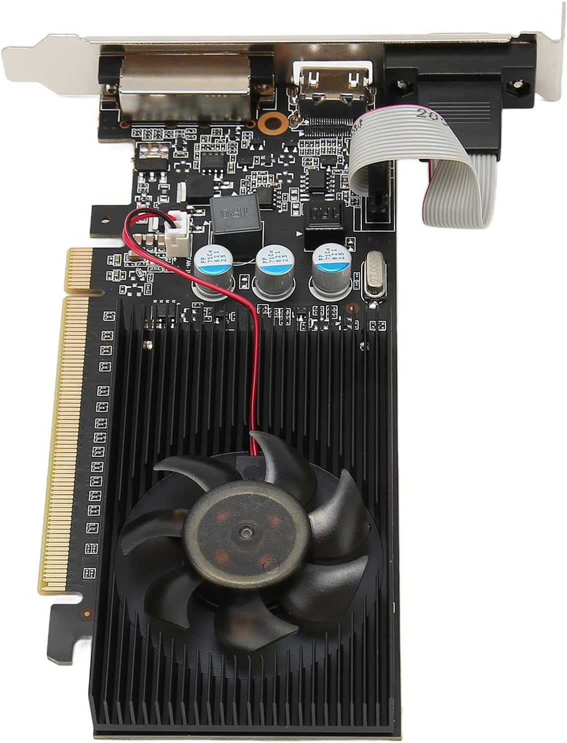 VBESTLIFE GT210 Graphics Card, 1024M GDDR3 64bit, PCI express2.0, 589MHz 1000MHz Frequency, Support, VGA, DVI, Single Fan PC Graphics Card for Office