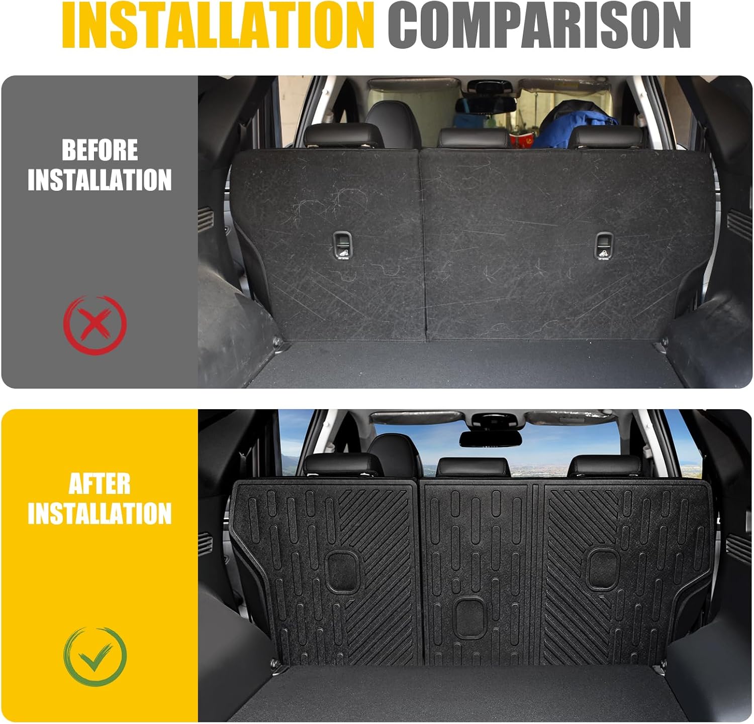 Trunk Mat & Backrest Mat for 2022-2025 Hyundai Tucson All Weather Cargo Mat Rear Back Seat Trunk Liner Only Fit with Optional Bose Premium Audio System (Not fit PHEV or N Line)